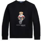 Ralph Lauren per uomo. 710B28740001 Felpa con cappuccio con Polo Bear nero (XXL), Casual, Cotone, Manica lunga