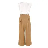 Imily Bela Tuta jumpsuit cachi / bianco