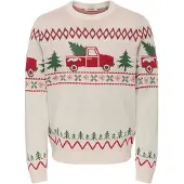 Only & Sons Pullover 'ONSX-MAS 1' beige / verde / rosso