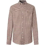 Hackett per uomo. HM3010856 Camicia Oxford Gingham arancione (M), Casual, Cotone, Manica lunga
