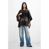 Desigual Cappotto invernale 'PONCHO_ALDAMA BELT 26WAIA30' grigio scuro