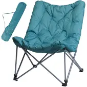 Redcliffs Sedia Da Campeggio High Deluxe Con Cuscino Blu