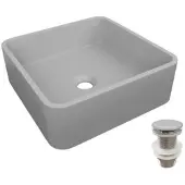 MOB-IN Lavabo da appoggio quadrato 36x36cm scarico ALAN + JAMES