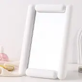 Dripio Specchio da tavolo 20x30 cm, bianco – specchio cosmetico pieghevole