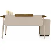 JVmoebel Scrivania da ufficio funzionale con finitura effetto legno e cassettiera