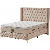 JVmoebel Letto imbottito di design di alta qualità. Letto esclusivo, matrimoniale