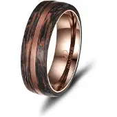 MARRYA Anello 'Ehering CB-08 Carbon-Bronze' marrone sfumato