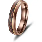 MARRYA Anello 'Ehering CB-06 Carbon-Bronze' marrone sfumato