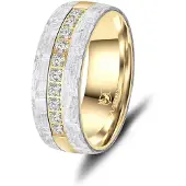 MARRYA Anello 'CA-22 Eheringe aus Carbon' oro