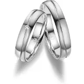 MARRYA Anello 'ES-17 Ehering aus Edelstahl - Silberfarben' grigio argento