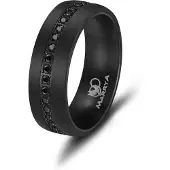 MARRYA Anello 'CA-01 Ehering aus Carbon + Edelstahl - "Schwarz"' antracite
