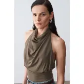 Dilvin Camicia da donna verde scuro