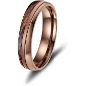 MARRYA Anello 'Ehering CB-01 Carbon-Bronze' marrone sfumato