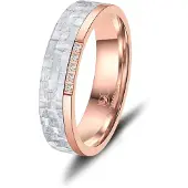 MARRYA Anello 'CA-21 Eheringe aus Carbon l' oro rosé