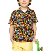 King Kameha Camicia 'Christmas Allover' nero