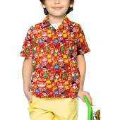 King Kameha Camicia 'Christmas Allover' rosso