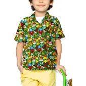 King Kameha Camicia 'Christmas Allover' verde