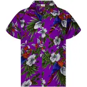 King Kameha Camicia 'Cherryparrot' lilla