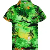 King Kameha Camicia 'Surf' verde