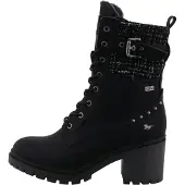 Mustang Stivaletto stringato nero / argento