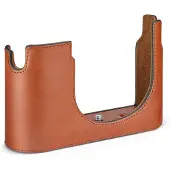 Leica 19652 Halfcase Q3, pelle, cognac