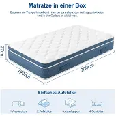 Selius Materasso ibrido Queen con molle insacchettate e elegante bordino imbottito