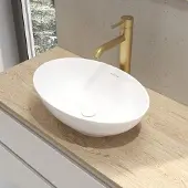 OLTENS-BIURO OLTENS Lavabo da appoggio ovale, serie Etne, 40 x 33 cm