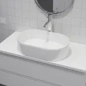 OLTENS-BIURO OLTENS - Lavabo da appoggio ovale, dimensioni 55 x 34 cm