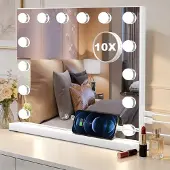 SURFOU Specchio da trucco illuminato per Hollywood, con 14 luci LED