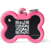My Family Medaglietta Identificativa Per Animali Domestici Qr Bone