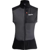 Swix Women's Focus Vest Gilet softshell Donna (L, nero/grigio)