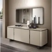 Xl Moebel Gmbh Credenza moderna beige Lussuosa credenza da salotto Specchio