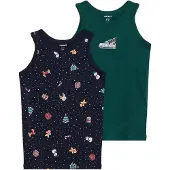 Name it Maglietta intima 'NMMVISMAS' navy / verde scuro / rosso / bianco