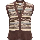 Object Gilet in maglia marrone / colori misti