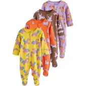 Next Pigiama broccato / giallo / orchidea / arancione