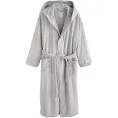 Next Accappatoio lungo grigio / bianco
