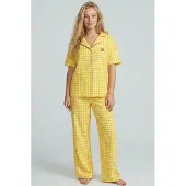 Trendyol Pigiama giallo / bianco