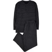 Trendyol Pigiama lungo antracite / nero