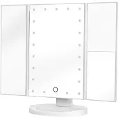 Humanas Specchio da trucco HS-ML04 con illuminazione a LED, bianco