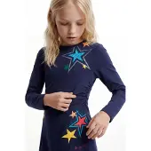 Desigual , abito in maglia con stelle, Cotone, Blu, 3/4