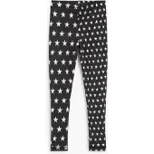Desigual , leggings con stampa a stelle, Cotone, Nero, 11/12