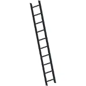 Layher 1051 Scala da tetto grigio antracite, 10 pioli