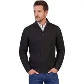 Vanguard Pullover 'Pullover in a wool blend with half-zip' nero