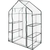 Flo Serra a 4 ripiani 143x73x195 cm Trasparente e nero