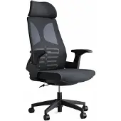 AEA Sedia da ufficio ergonomica con poggiatesta e braccioli regolabili
