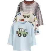 Next Maglietta beige chiaro / blu cielo / marrone / verde