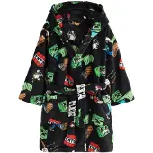 Next Accappatoio 'Minecraft' verde chiaro / rosso / nero / bianco