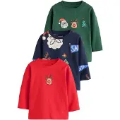 Next Maglietta 'Christmas' navy / canna / rosso / offwhite