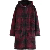 Next Accappatoio lungo rosso vino / nero