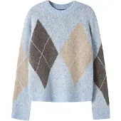 LMTD Pullover beige / blu / marrone